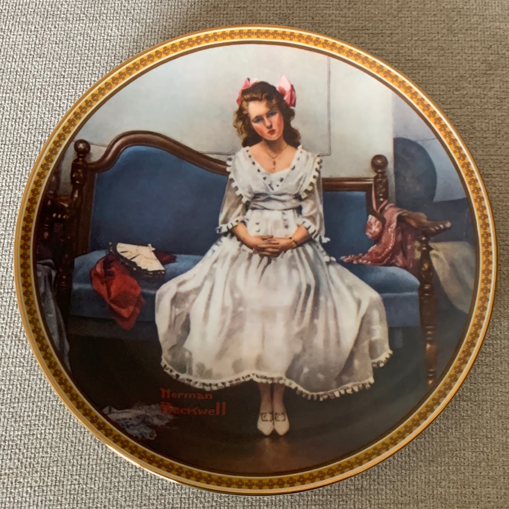 3/$15 Vintage 1982 Norman Rockwell plate